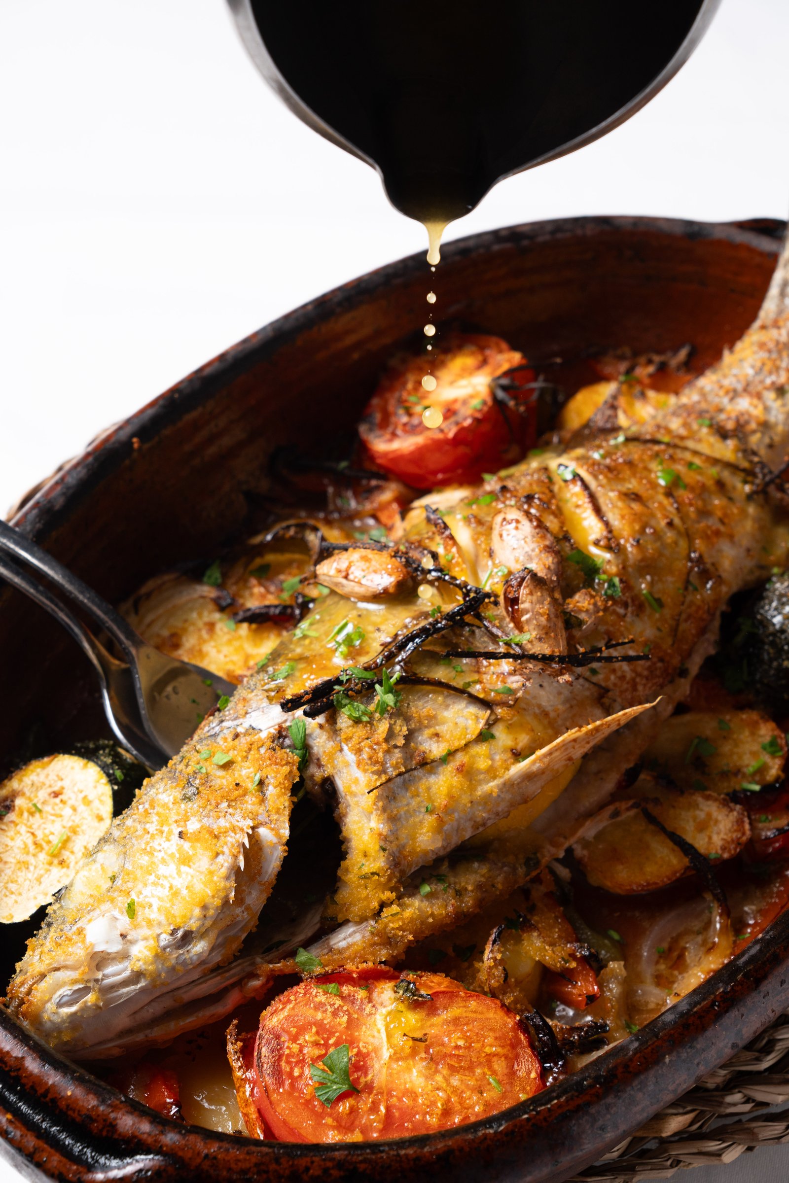 Lubina de la ría a la plancha – vista principal